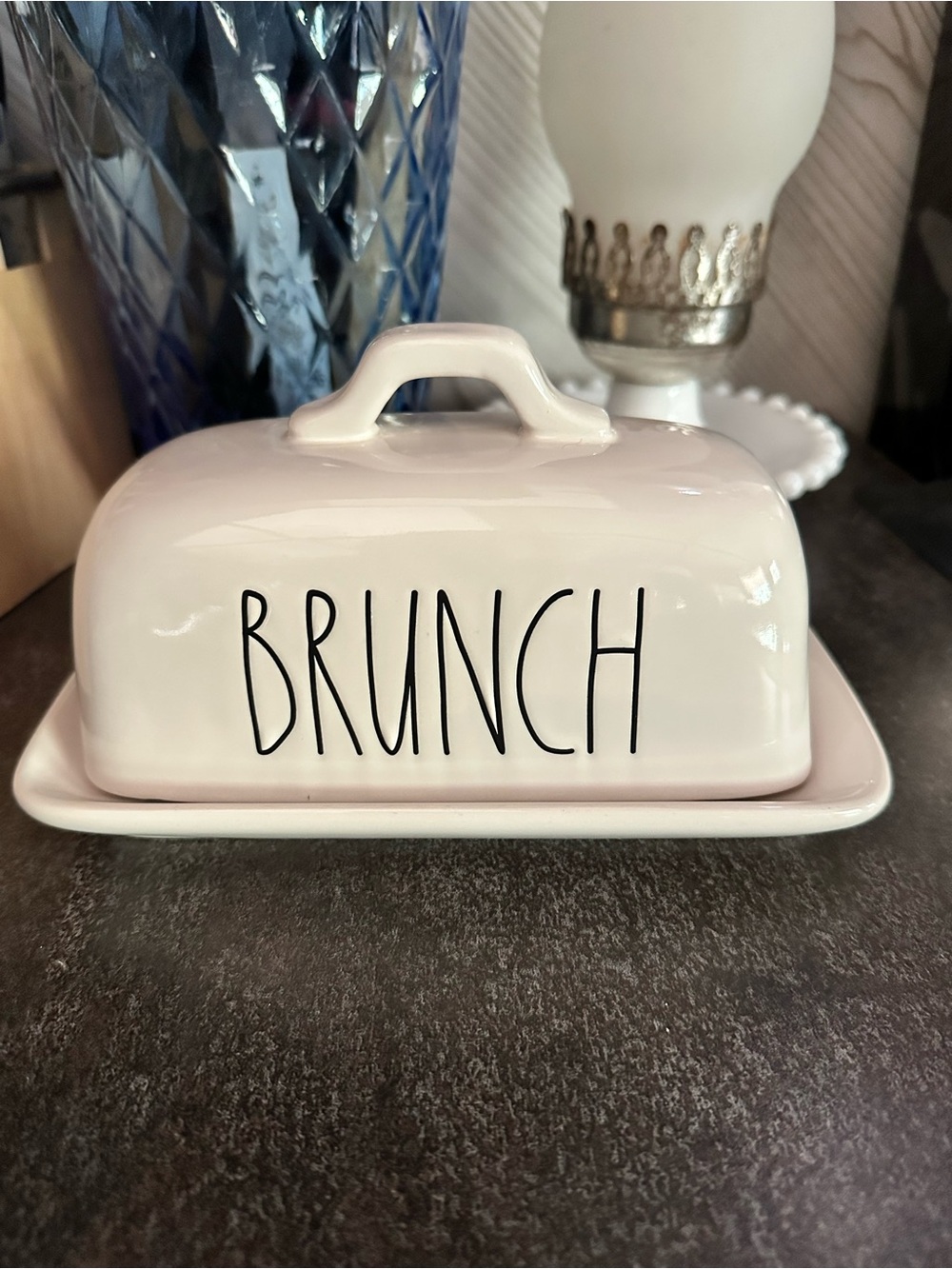 Rae Dunn BRUNCH Ceramic Butter Dish